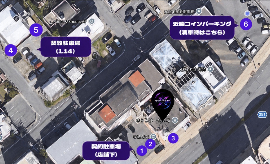 RHYTHMIX 駐車場マップ